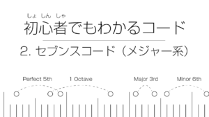 初心者でもわかるコード | 2. おしゃれコードの基本、セブンスコード(メジャー系)